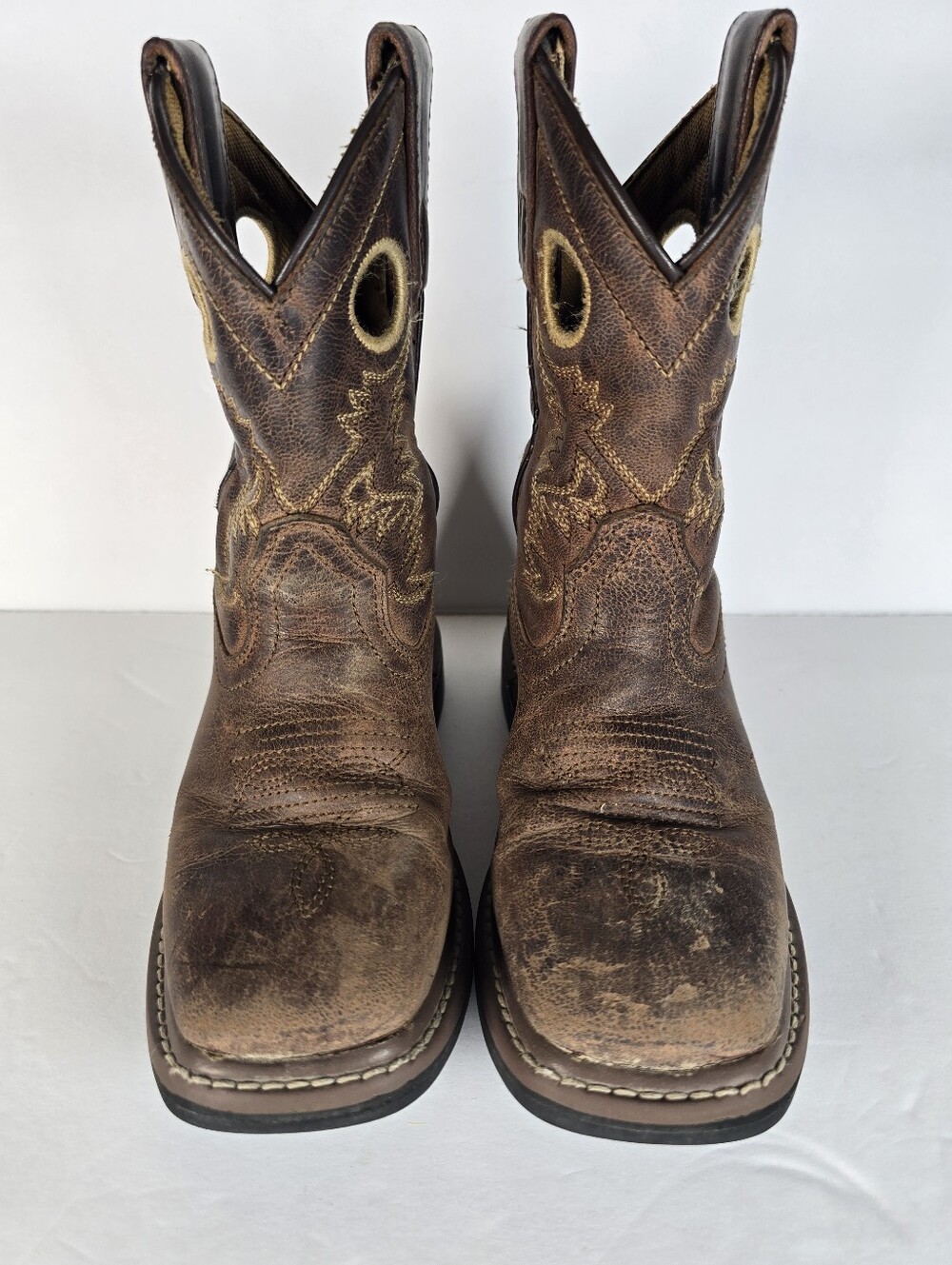 Dan Post Kids Amarillo Western Cowboy Boots Size 11D Brown Leather Rodeocore